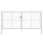 Casa si Gradina - Constructii - Usi interior, exterior si garaj - Usi garaj - Poarta de gradina din plasa argintie 300x175 cm otel galvanizat - Infinity.ro