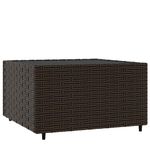 Casa si Gradina - Gradina si terasa - Mobilier exterior - Mese gradina - Masa de cafea patrata de gradina, maro, 50x50x30 cm, poliratan - Infinity.ro