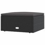 Casa si Gradina - Gradina si terasa - Mobilier exterior - Canapele si fotolii gradina - Canapea de colt cu perna de gradina, negru, poliratan - Infinity.ro