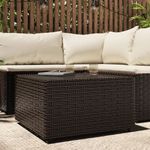 Casa si Gradina - Gradina si terasa - Mobilier exterior - Mese gradina - Masa de cafea patrata de gradina, maro, 50x50x30 cm, poliratan - Infinity.ro