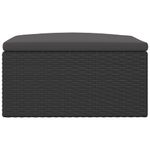 Casa si Gradina - Gradina si terasa - Mobilier exterior - Canapele si fotolii gradina - Canapea de colt cu perna de gradina, negru, poliratan - Infinity.ro