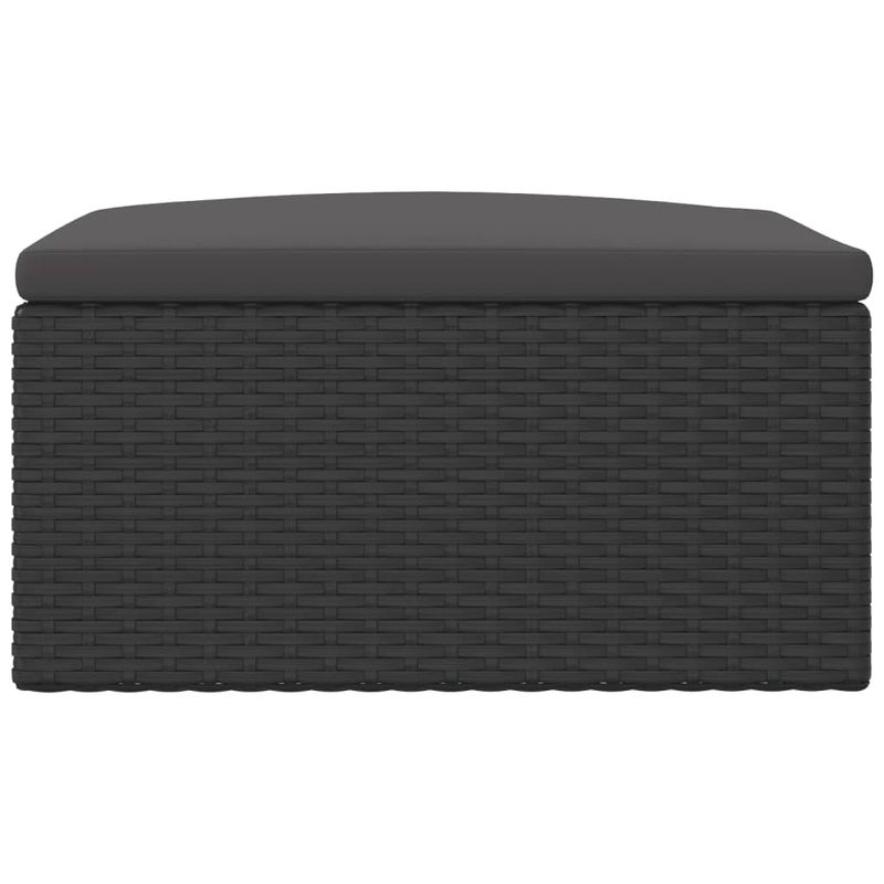 Casa si Gradina - Gradina si terasa - Mobilier exterior - Canapele si fotolii gradina - Canapea de colt cu perna de gradina, negru, poliratan - Infinity.ro