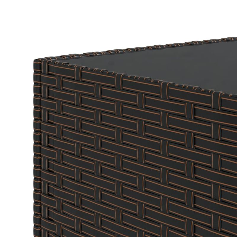 Casa si Gradina - Gradina si terasa - Mobilier exterior - Mese gradina - Masa de cafea patrata de gradina, maro, 50x50x30 cm, poliratan - Infinity.ro