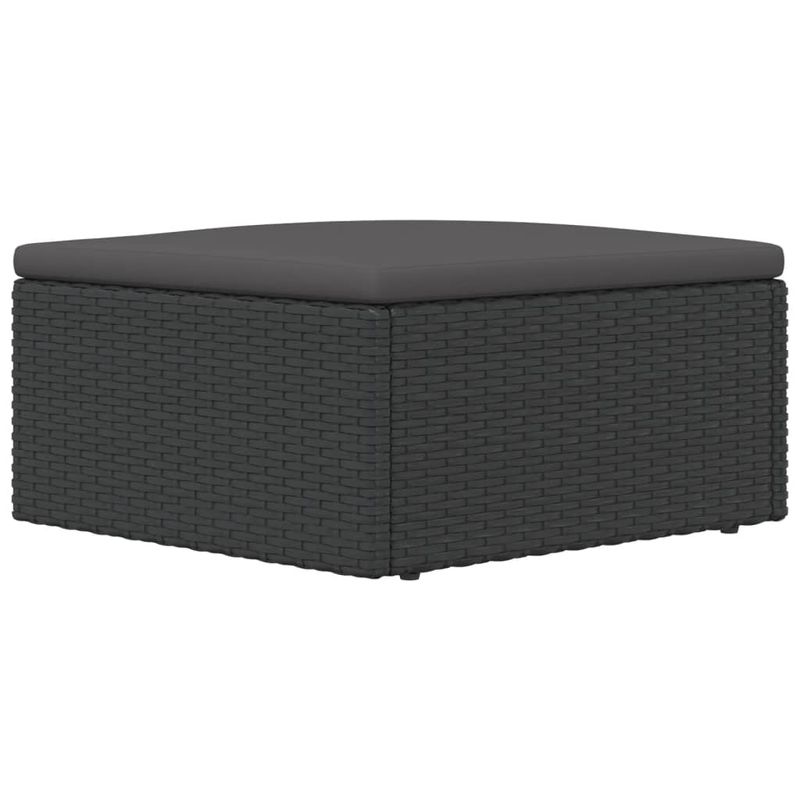 Casa si Gradina - Gradina si terasa - Mobilier exterior - Canapele si fotolii gradina - Canapea de colt cu perna de gradina, negru, poliratan - Infinity.ro