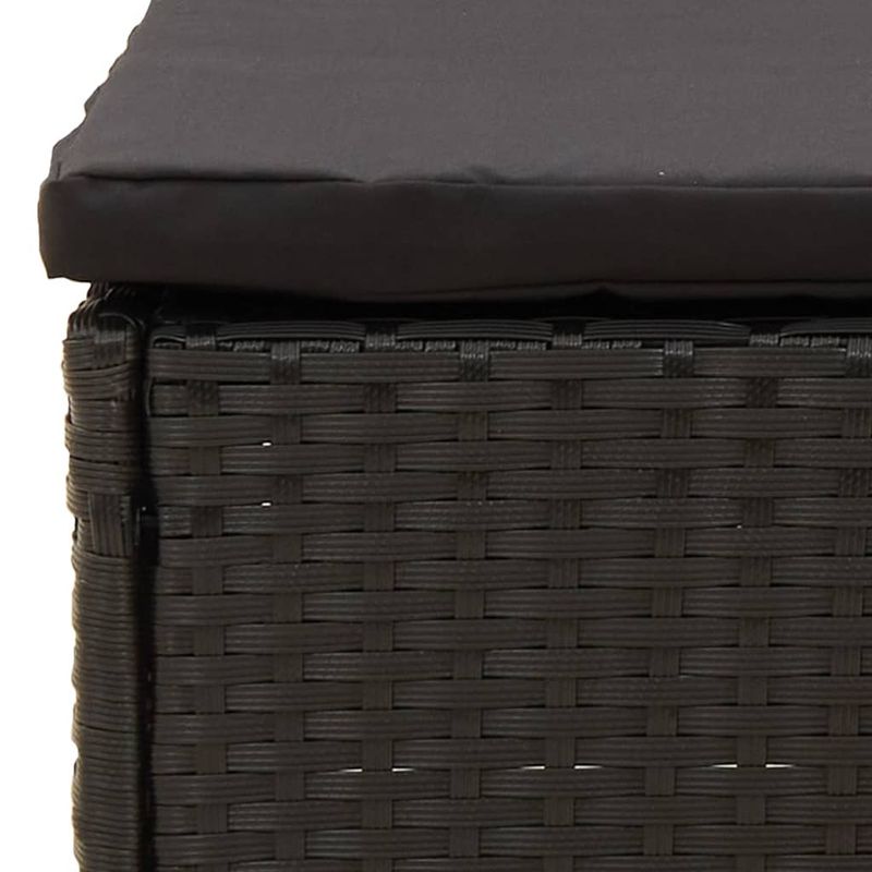 Casa si Gradina - Gradina si terasa - Mobilier exterior - Canapele si fotolii gradina - Canapea de colt cu perna de gradina, negru, poliratan - Infinity.ro