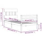 Casa si Gradina - Mobilier - Paturi si accesorii - Paturi - Cadru de pat cu tablie single mic, lemn masiv - Infinity.ro