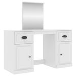Casa si Gradina - Mobilier - Comode si corpuri - Masute de toaleta - Masa de toaleta cu oglinda, alb, 130x50x132,5 cm - Infinity.ro