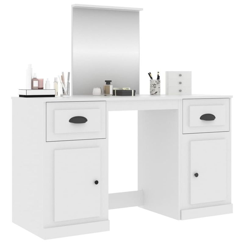 Casa si Gradina - Mobilier - Comode si corpuri - Masute de toaleta - Masa de toaleta cu oglinda, alb, 130x50x132,5 cm - Infinity.ro