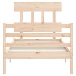 Casa si Gradina - Mobilier - Paturi si accesorii - Paturi - Cadru de pat cu tablie single mic, 90x200 cm, lemn masiv - Infinity.ro