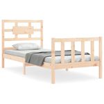 Casa si Gradina - Mobilier - Paturi si accesorii - Paturi - Cadru de pat cu tablie single mic, lemn masiv - Infinity.ro