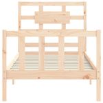 Casa si Gradina - Mobilier - Paturi si accesorii - Paturi - Cadru de pat cu tablie single mic, lemn masiv - Infinity.ro
