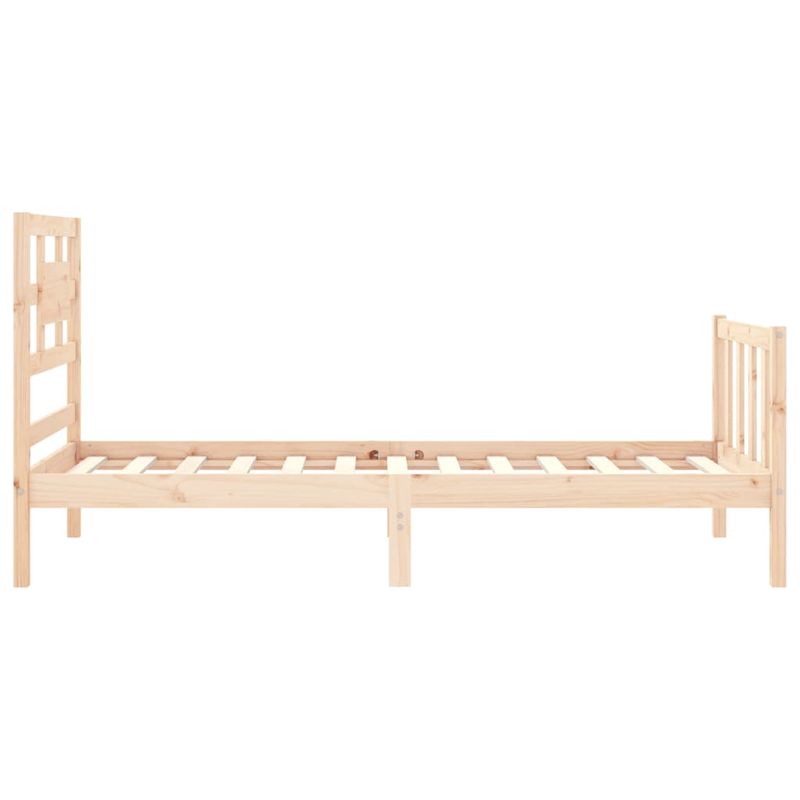 Casa si Gradina - Mobilier - Paturi si accesorii - Paturi - Cadru de pat cu tablie single mic, lemn masiv - Infinity.ro