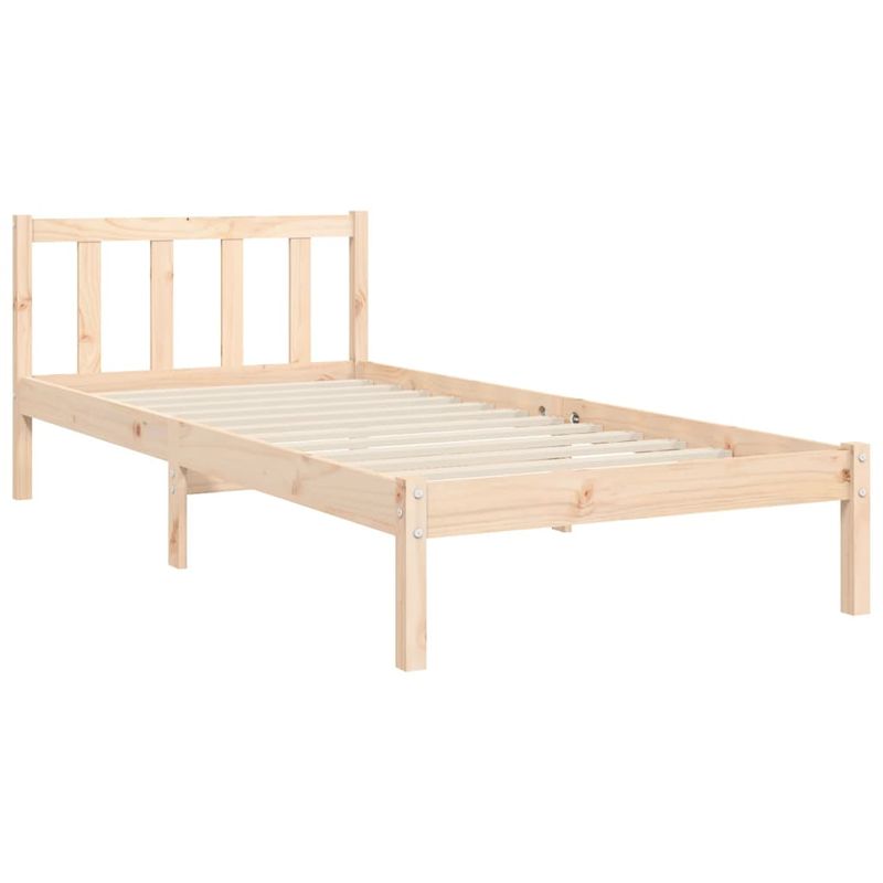 Casa si Gradina - Mobilier - Paturi si accesorii - Paturi - Cadru de pat cu tablie single mic, lemn masiv - Infinity.ro