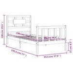 Casa si Gradina - Mobilier - Paturi si accesorii - Paturi - Cadru de pat cu tablie single mic, lemn masiv - Infinity.ro