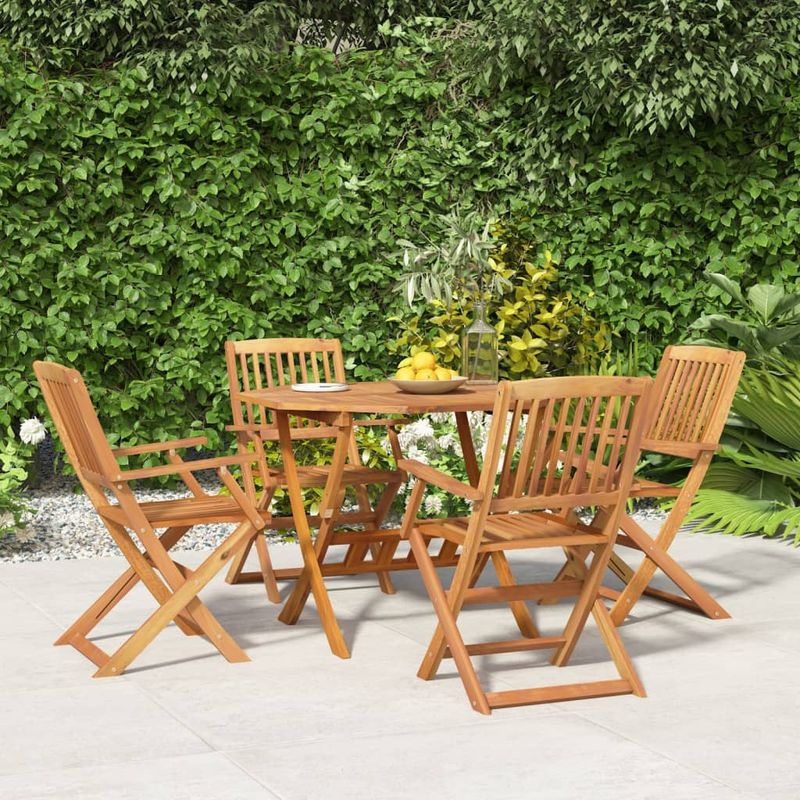 Casa si Gradina - Gradina si terasa - Mobilier exterior - Seturi mobila gradina - Set mobilier de gradina, 5 piese, lemn masiv de acacia - Infinity.ro