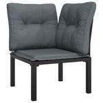 Casa si Gradina - Gradina si terasa - Mobilier exterior - Seturi mobila gradina - Set sezlonguri de gradina, 8 piese, negru si gri, poliratan - Infinity.ro