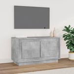 Casa si Gradina - Mobilier - Comode si corpuri - Comode - Dulap TV, gri beton, 80x35x45 cm, lemn prelucrat - Infinity.ro