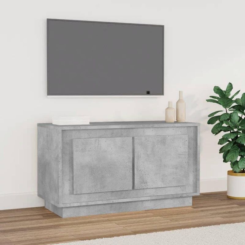 Casa si Gradina - Mobilier - Comode si corpuri - Comode - Dulap TV, gri beton, 80x35x45 cm, lemn prelucrat - Infinity.ro