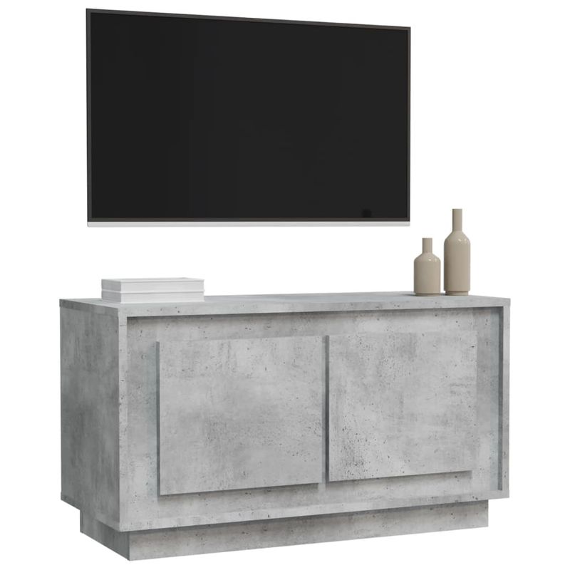 Casa si Gradina - Mobilier - Comode si corpuri - Comode - Dulap TV, gri beton, 80x35x45 cm, lemn prelucrat - Infinity.ro