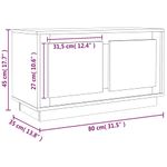 Casa si Gradina - Mobilier - Comode si corpuri - Comode - Dulap TV, gri beton, 80x35x45 cm, lemn prelucrat - Infinity.ro