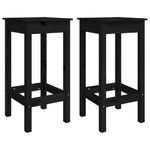 Casa si Gradina - Mobilier - Scaune si fotolii - Scaune - Scaune de bar, 2 buc., negru, 40x40x78 cm, lemn masiv pin - Infinity.ro