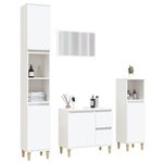 Casa si Gradina - Mobilier - Seturi de mobilier - Seturi baie - Set mobilier de baie, 4 piese, alb, lemn compozit - Infinity.ro