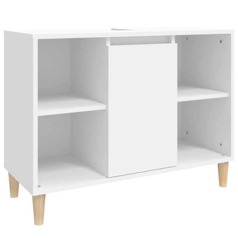Casa si Gradina - Mobilier - Seturi de mobilier - Seturi baie - Set mobilier de baie, 3 piese, alb, lemn compozit - Infinity.ro