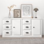 Casa si Gradina - Mobilier - Comode si corpuri - Comode - Servante, 2 piese, alb, lemn prelucrat - Infinity.ro