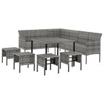 Casa si Gradina - Gradina si terasa - Mobilier exterior - Seturi mobila gradina - Set mobilier de gradina cu perne, 6 piese, gri, poliratan - Infinity.ro
