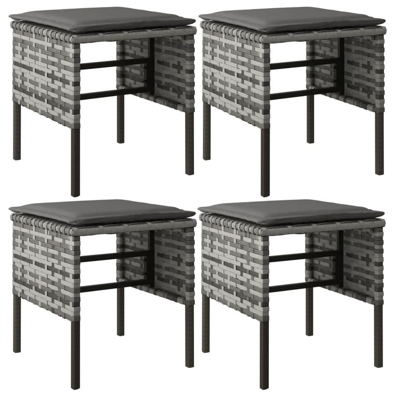 Casa si Gradina - Gradina si terasa - Mobilier exterior - Seturi mobila gradina - Set mobilier de gradina cu perne, 6 piese, gri, poliratan - Infinity.ro