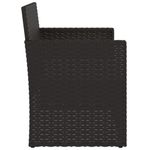 Casa si Gradina - Gradina si terasa - Mobilier exterior - Bancute de gradina - Banca de gradina cu perne, negru, 105 cm, poliratan, model fără pernă de spate - Infinity.ro