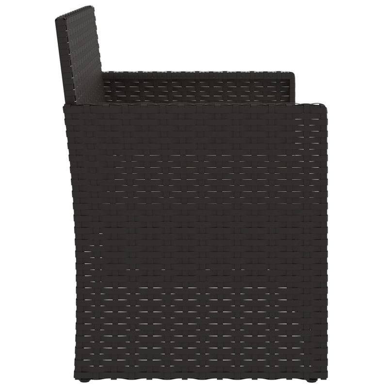 Casa si Gradina - Gradina si terasa - Mobilier exterior - Bancute de gradina - Banca de gradina cu perne, negru, 105 cm, poliratan, model fără pernă de spate - Infinity.ro