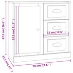 Casa si Gradina - Mobilier - Comode si corpuri - Comode - Servante, 2 piese, alb, lemn prelucrat - Infinity.ro