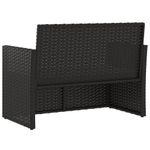Casa si Gradina - Gradina si terasa - Mobilier exterior - Bancute de gradina - Banca de gradina cu perne, negru, 105 cm, poliratan, model fără pernă de spate - Infinity.ro