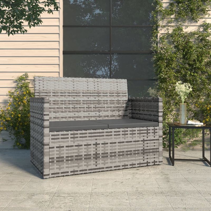 Casa si Gradina - Gradina si terasa - Mobilier exterior - Bancute de gradina - Banca de gradina cu perne, 105 cm, poliratan, model fără pernă de spate - Infinity.ro