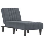 Casa si Gradina - Mobilier - Scaune si fotolii - Fotolii - Sezlong, gri inchis, catifea - Infinity.ro