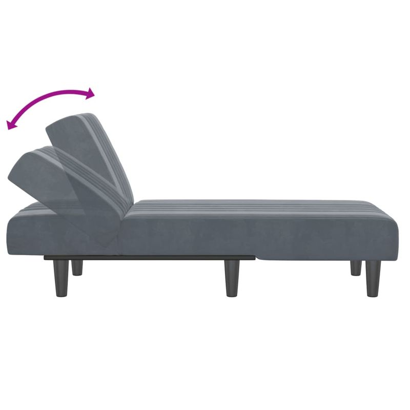 Casa si Gradina - Mobilier - Scaune si fotolii - Fotolii - Sezlong, gri inchis, catifea - Infinity.ro