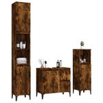 Casa si Gradina - Mobilier - Seturi de mobilier - Seturi baie - Set dulapuri de baie, 3 piese, stejar afumat, lemn prelucrat - Infinity.ro