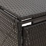 Casa si Gradina - Gradina si terasa - Mobilier exterior - Dulapuri si lazi depozitare exterior - Magazie de pubele cvadrupla, negru, 274x80x117 cm, poliratan - Infinity.ro