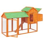 Petshop - Accesorii petshop - Culcusuri si custi - Custi interior si exterior - Cotet de gaini, maro, 193x65x117 cm, lemn masiv de pin - Infinity.ro