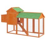 Petshop - Accesorii petshop - Culcusuri si custi - Custi interior si exterior - Cotet de gaini, maro, 193x65x117 cm, lemn masiv de pin - Infinity.ro