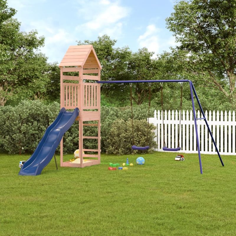 Jucarii, Copii si Bebe - Jucarii si jocuri - Jucarii de exterior - Spatii de joaca si accesorii - Set de joaca pentru exterior, lemn masiv de douglas - Infinity.ro