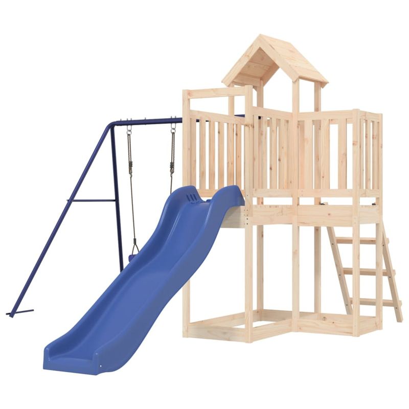 Jucarii, Copii si Bebe - Jucarii si jocuri - Jucarii de exterior - Spatii de joaca si accesorii - Set de joaca pentru exterior, lemn masiv de pin - Infinity.ro
