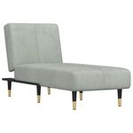 Casa si Gradina - Mobilier - Scaune si fotolii - Fotolii - Sezlong, gri deschis, catifea - Infinity.ro
