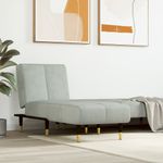 Casa si Gradina - Mobilier - Scaune si fotolii - Fotolii - Sezlong, gri deschis, catifea - Infinity.ro