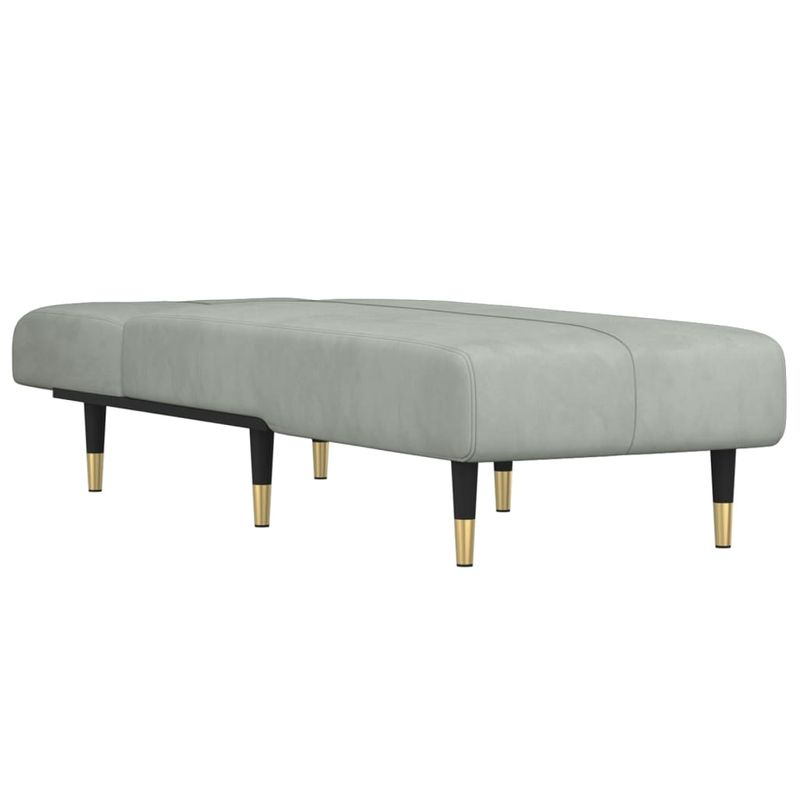 Casa si Gradina - Mobilier - Scaune si fotolii - Fotolii - Sezlong, gri deschis, catifea - Infinity.ro