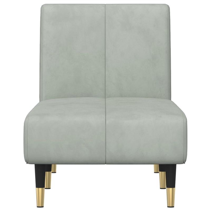 Casa si Gradina - Mobilier - Scaune si fotolii - Fotolii - Sezlong, gri deschis, catifea - Infinity.ro