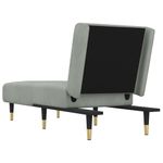 Casa si Gradina - Mobilier - Scaune si fotolii - Fotolii - Sezlong, gri deschis, catifea - Infinity.ro