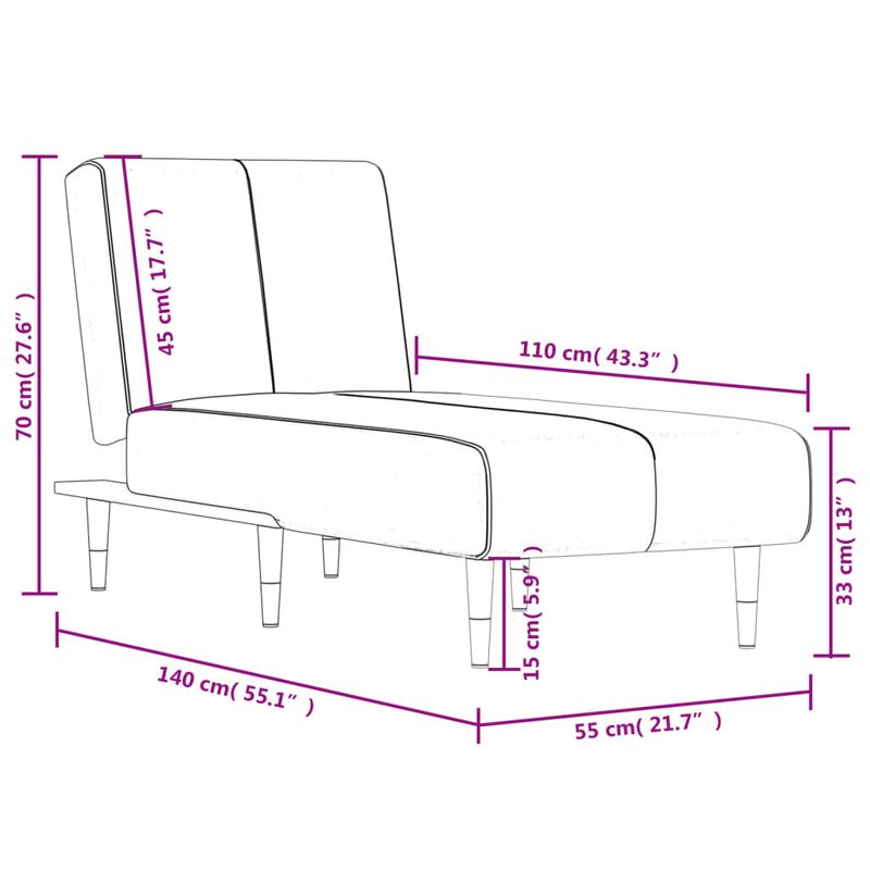 Casa si Gradina - Mobilier - Scaune si fotolii - Fotolii - Sezlong, gri deschis, catifea - Infinity.ro