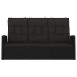 Casa si Gradina - Gradina si terasa - Mobilier exterior - Bancute de gradina - Banca rabatabila de gradina cu perne, negru, 173 cm, poliratan - Infinity.ro